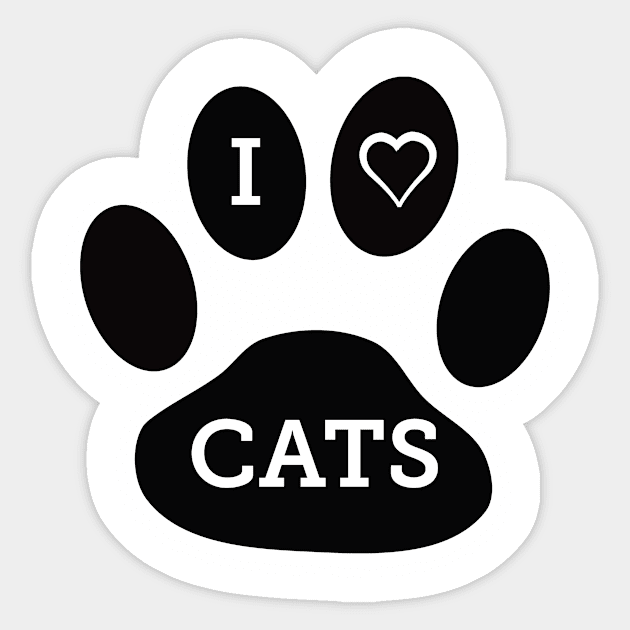 I Love Cats Sticker by teegear